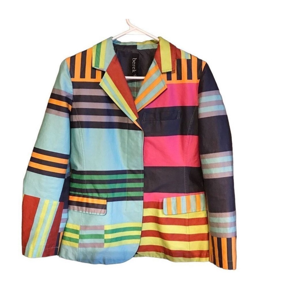 Berek Designer Women’s Colorful Button Blazer Jacket - Size Small